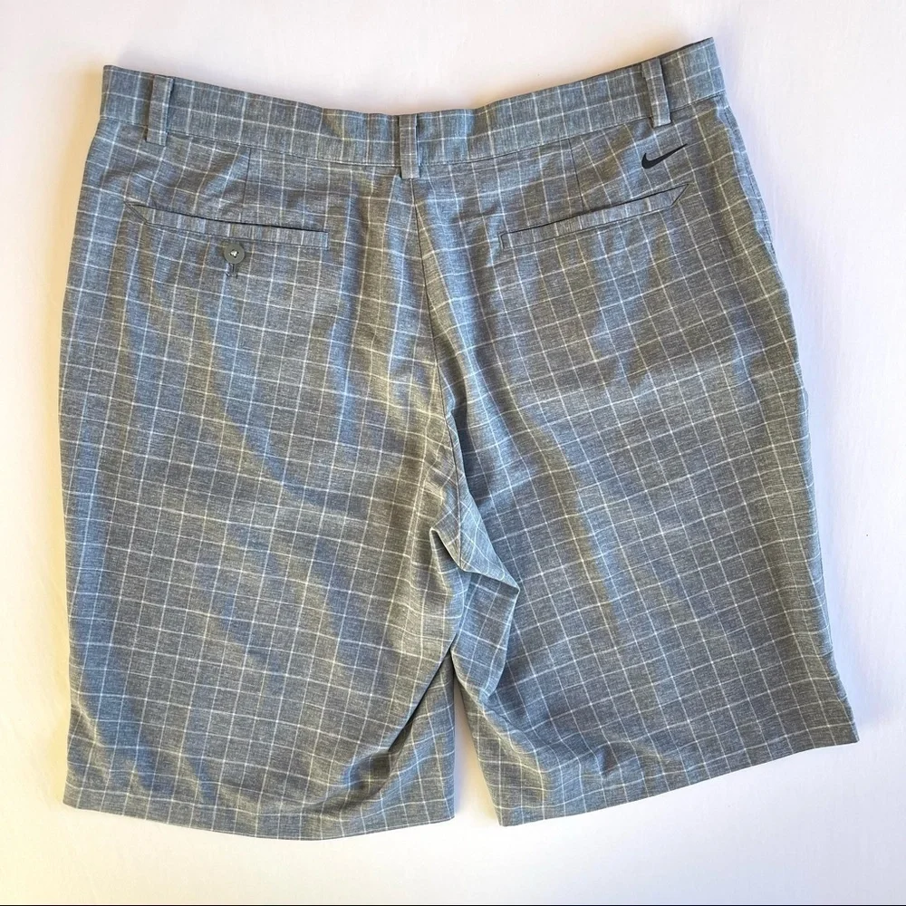 Nike Golf Dri Fit Plaid Gray Shorts 36